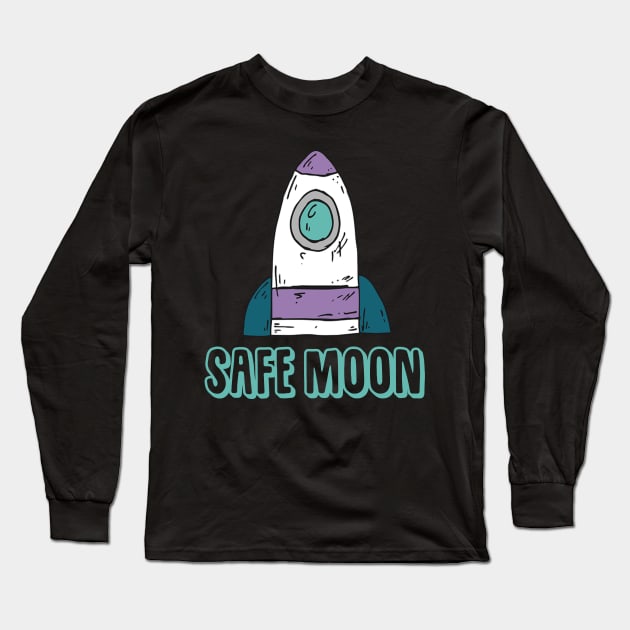 Safe moon Long Sleeve T-Shirt by Aleksandar NIkolic